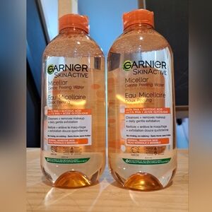 2 New Garnier SkinActive Micellar Gentle Peeling Water. All In 1 + Exfoliates
